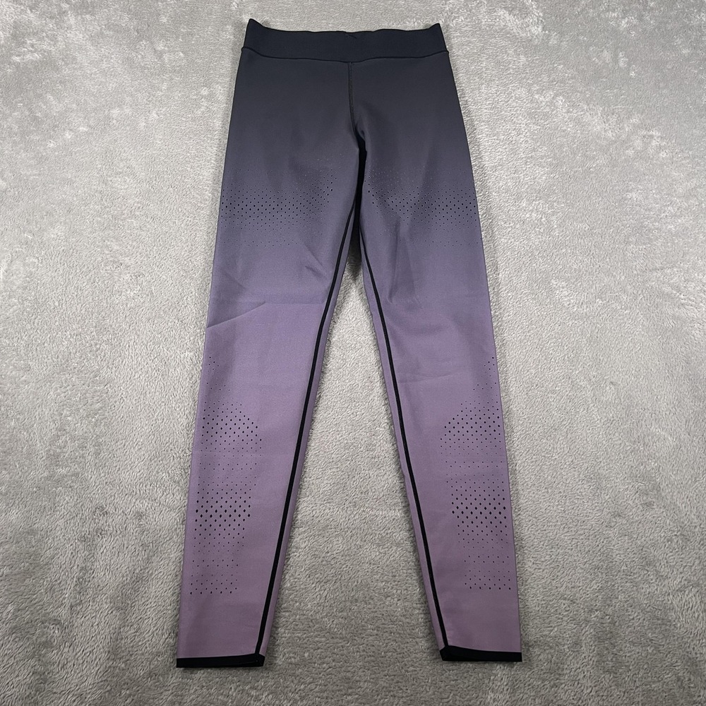 Ultracor‎ Lux Leggings Womens Medium Black Purple Gradient Ombre High Rise Yoga